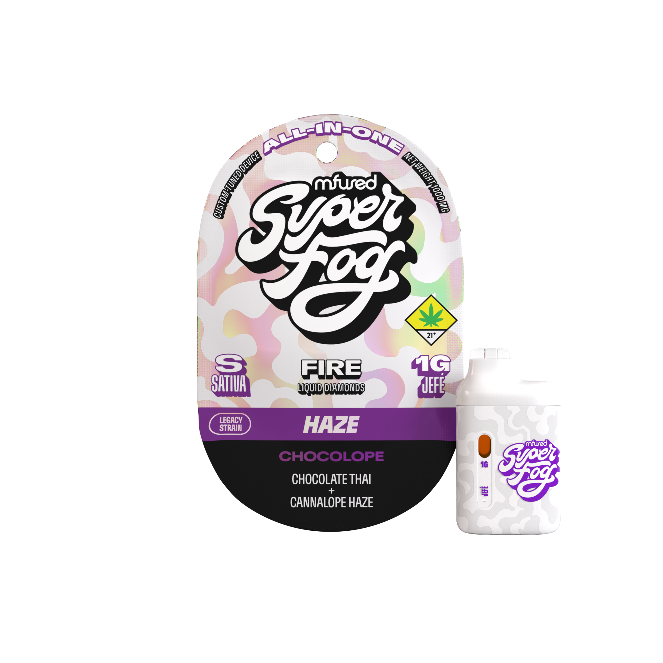 Photograph of product: Mfused Fire - Chocolope Haze - Vape - LR Dispo - 1g