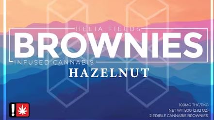 Photograph of product: Helia Fields | Hazelnut Brownie | 100MG
