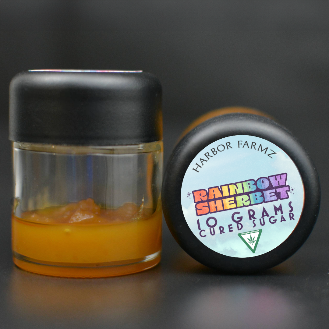 Photograph of product: Harbor Farmz *Baller Bucket*   Cured Sugar   Rainbow Sherbet
