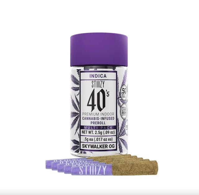 Photograph of product: 40's | .5gx5pk - Skywalker OG - Infused Pre-Rolls - Oui'd -