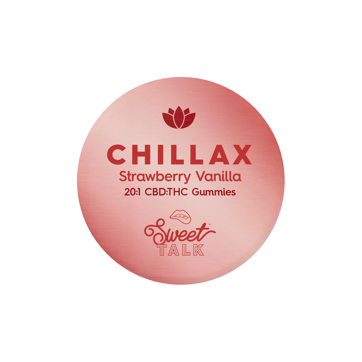 Photograph of product: 10mg Strawberry Vanilla Chillax Gummies [1:20 TH-oui:CBD]