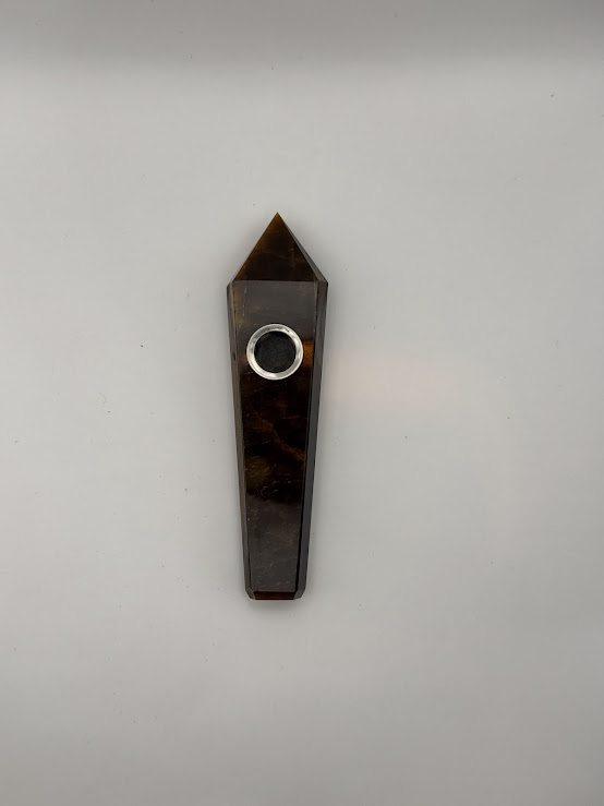 Photograph of product: Premium Gemstone Hand Pipe | Assorted Stones