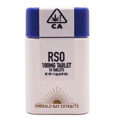 Photograph of product: Emerald Bay 100mg Midnight Runtz RSO Tablets 10pk