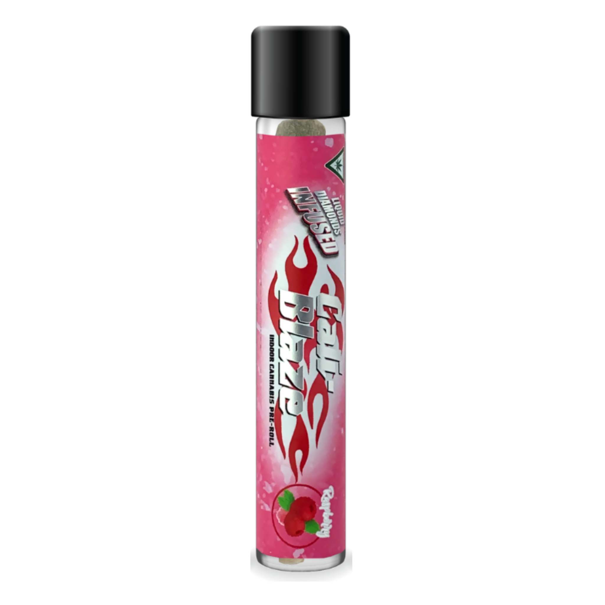Photograph of product: Cali-Blaze - Liquid Diamond Pre-roll 1.2g - Raspberry - Oui'd