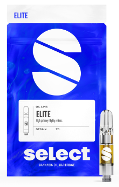 Photograph of product: Select Elite Cartridge .5g Purple Urkel (I) 00656