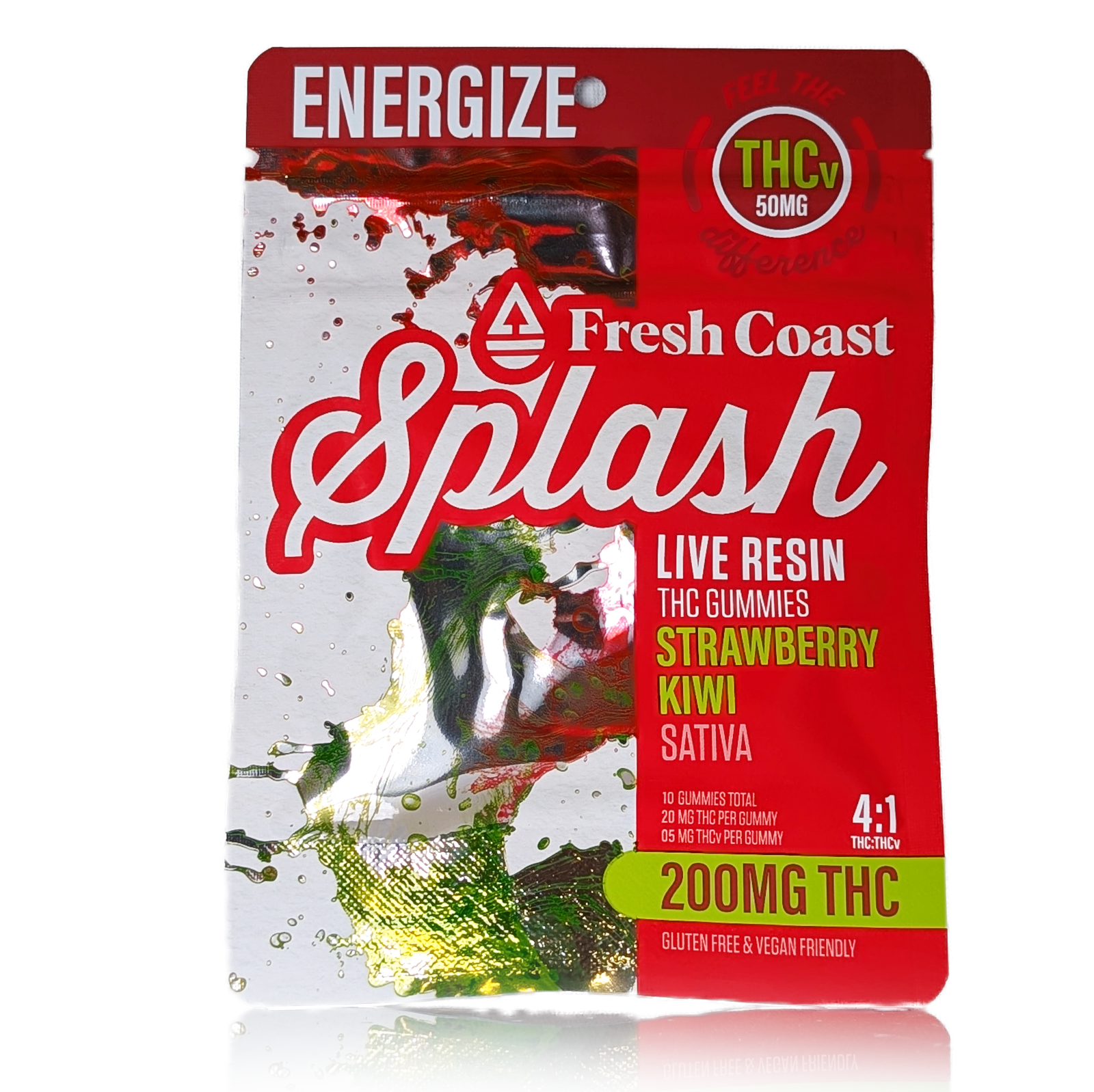 Photograph of product: STRAWBERRY KIWI - SPLASH - 4:1 200MG TH-oui: 50MG TH-oui-V