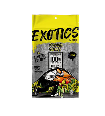 Photograph of product: Dixie LTO Exotics - Kiwano Quest - Gummies - 200mg - Oui'd