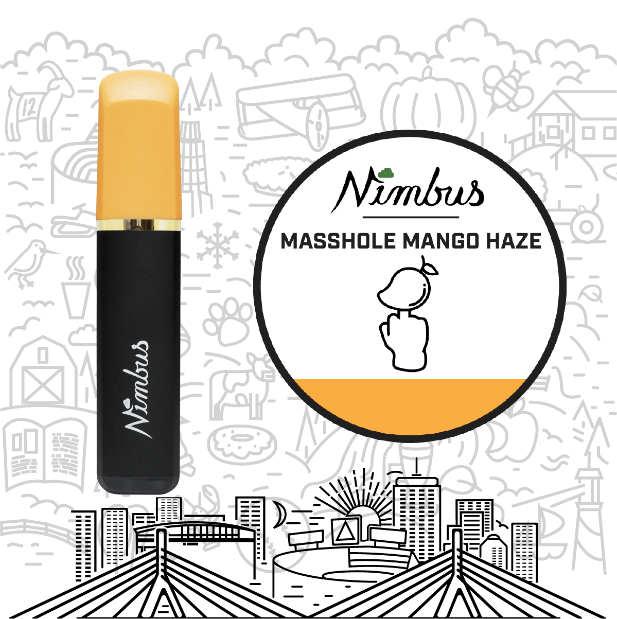 Photograph of product: Masshole Mango Haze | Disposable