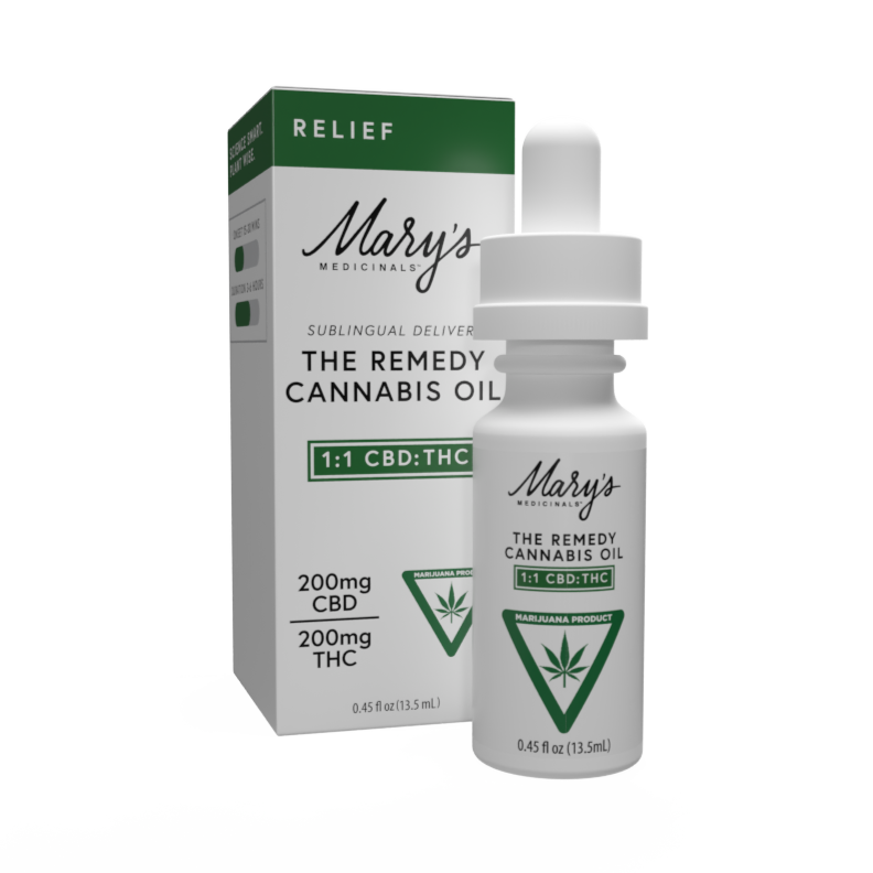 Photograph of product: Mary's Medicinals Remedy Relief Sublingual Oil 200mg TH-oui | 200mg CBD