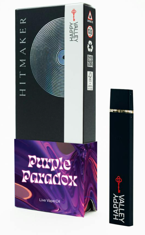 Photograph of product: Hitmaker Purple Paradox Disposable Vape Pen 1000mg