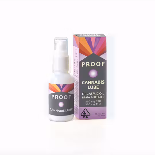 Photograph of product: Proof - 600mg 1:1 TH-oui:CBD Oui'd Lube 30ml - Orgasmic Oil