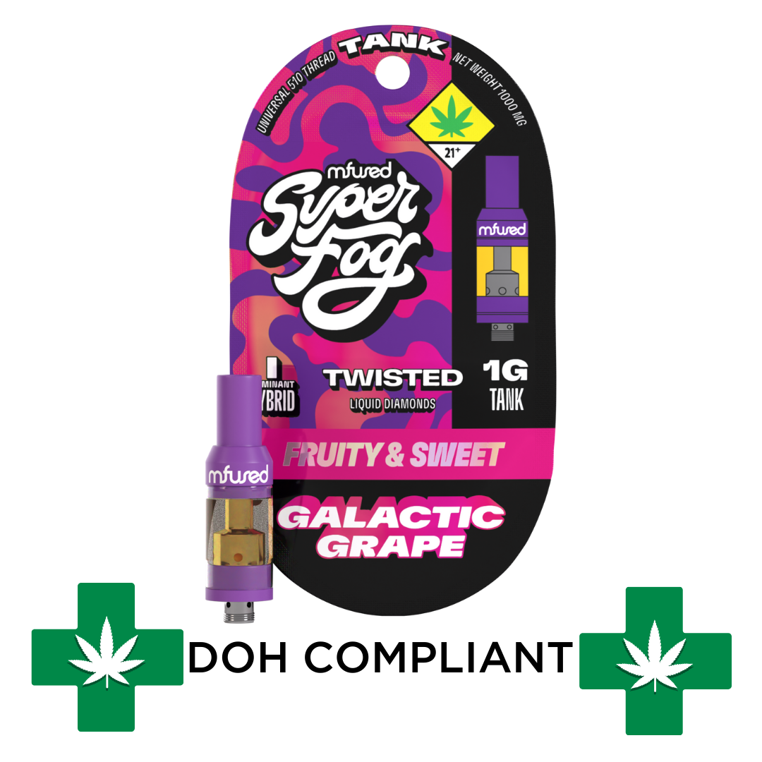 Photograph of product: DOH | Galactic Grape Super Fog Twisted Cartridge | 1g