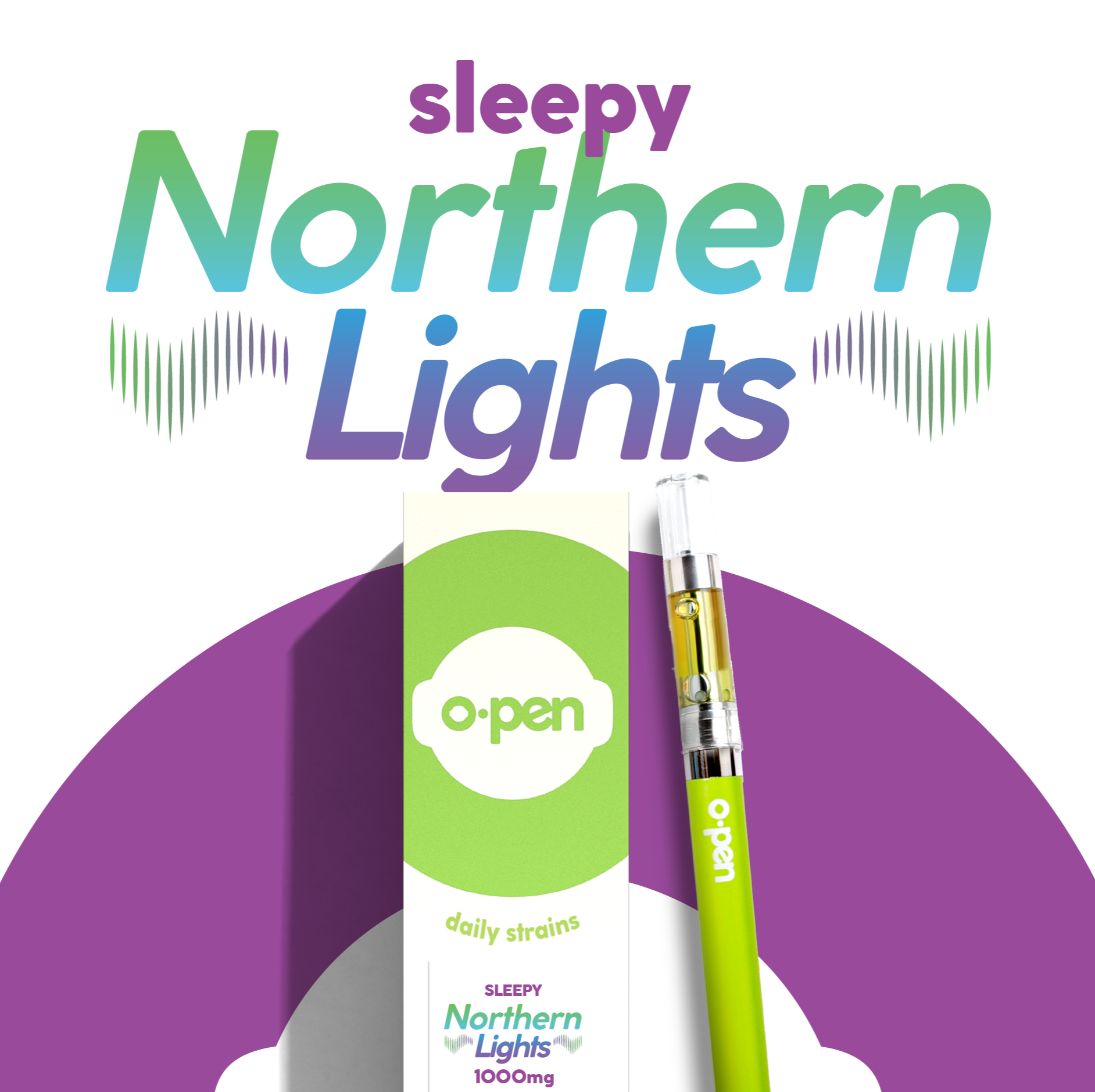 Photograph of product: O.pen Daily Strains 1000mg Northern Lights