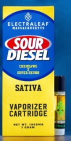 Photograph of product: Electraleaf Sour Diesel 1g 510 Cartridge