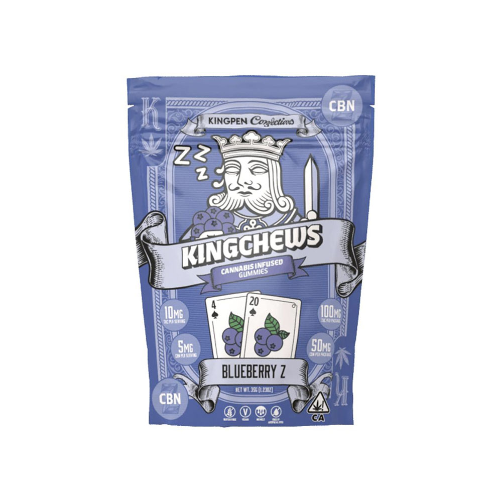 Photograph of product: BLUEBERRY Z CBN KINGCHEWS GUMMIES [10 CT]