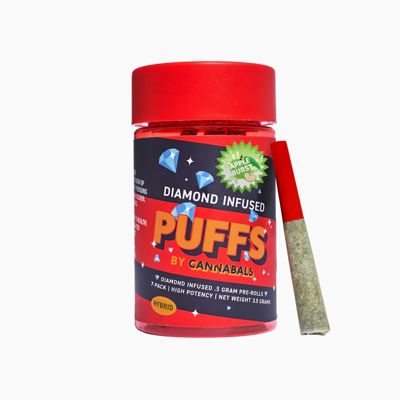 Photograph of Product: Cannabals | Apple Burst | Diamond Infused | 3.5g | 7 Pack