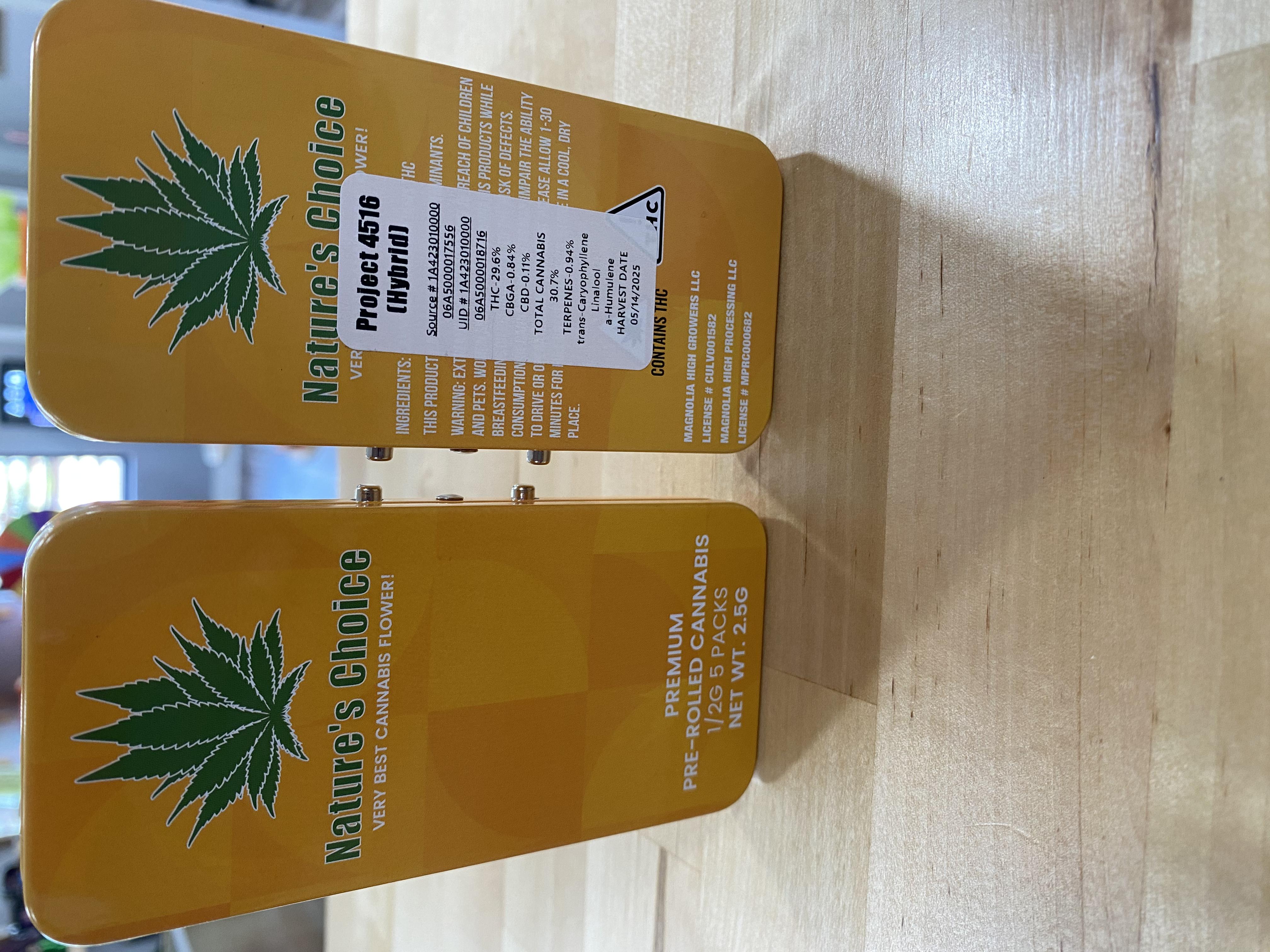 Photograph of product: Nature's Choice Project 4516  (H) Pre-Roll 5 pk