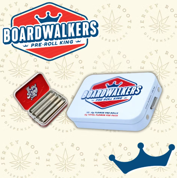 Photograph of product: BoardWalkers | Pre-Rolls | Cookies N Chem | 0.4g-5pack | 2g-Hybrid