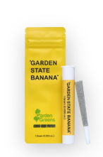 Photograph of product: Garden Greens | Pre-Roll | Blueberry Banana | 1g- Oui'd