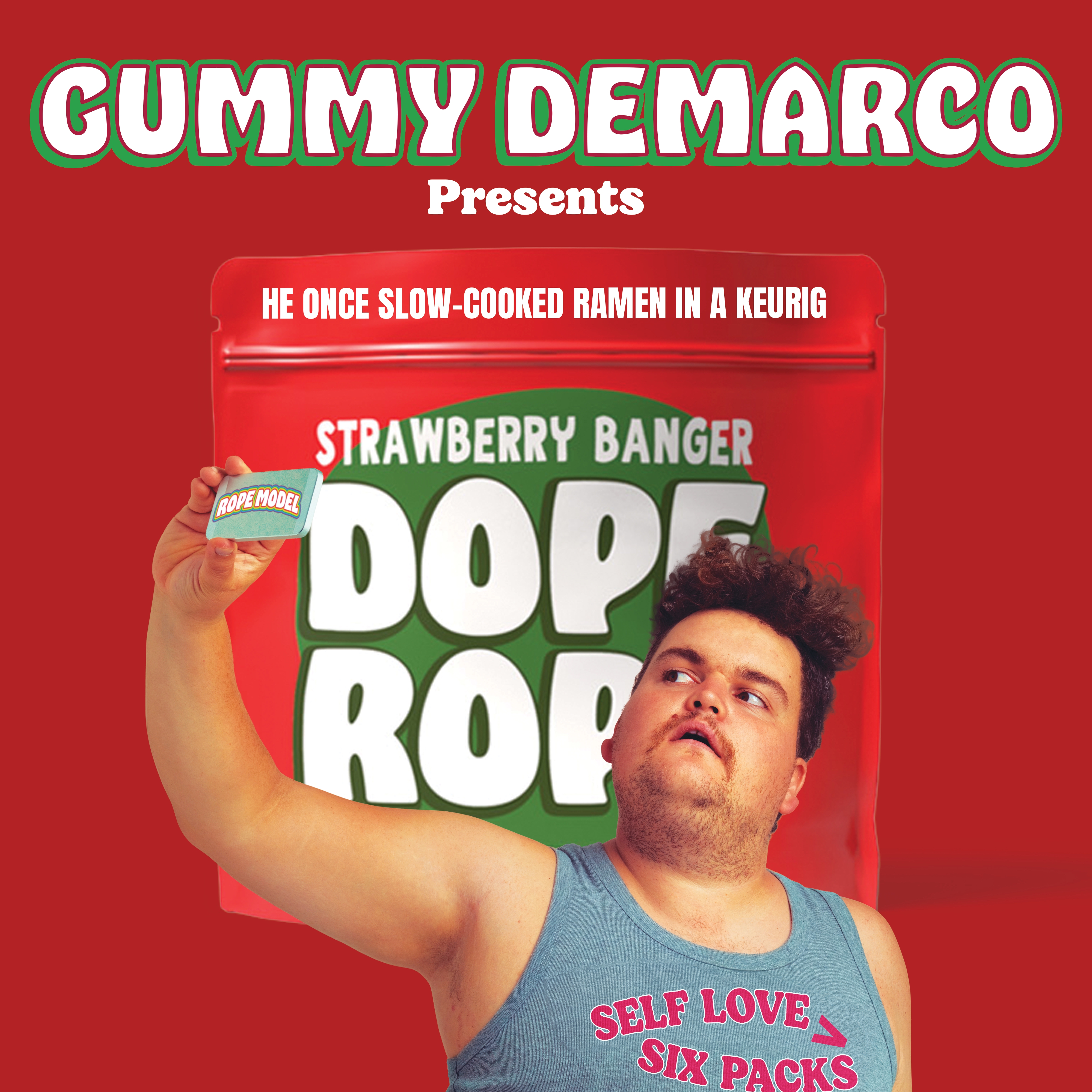 Photograph of product: DOPE ROPE | Strawberry Banger | 200MG | Premium Gummy Rope