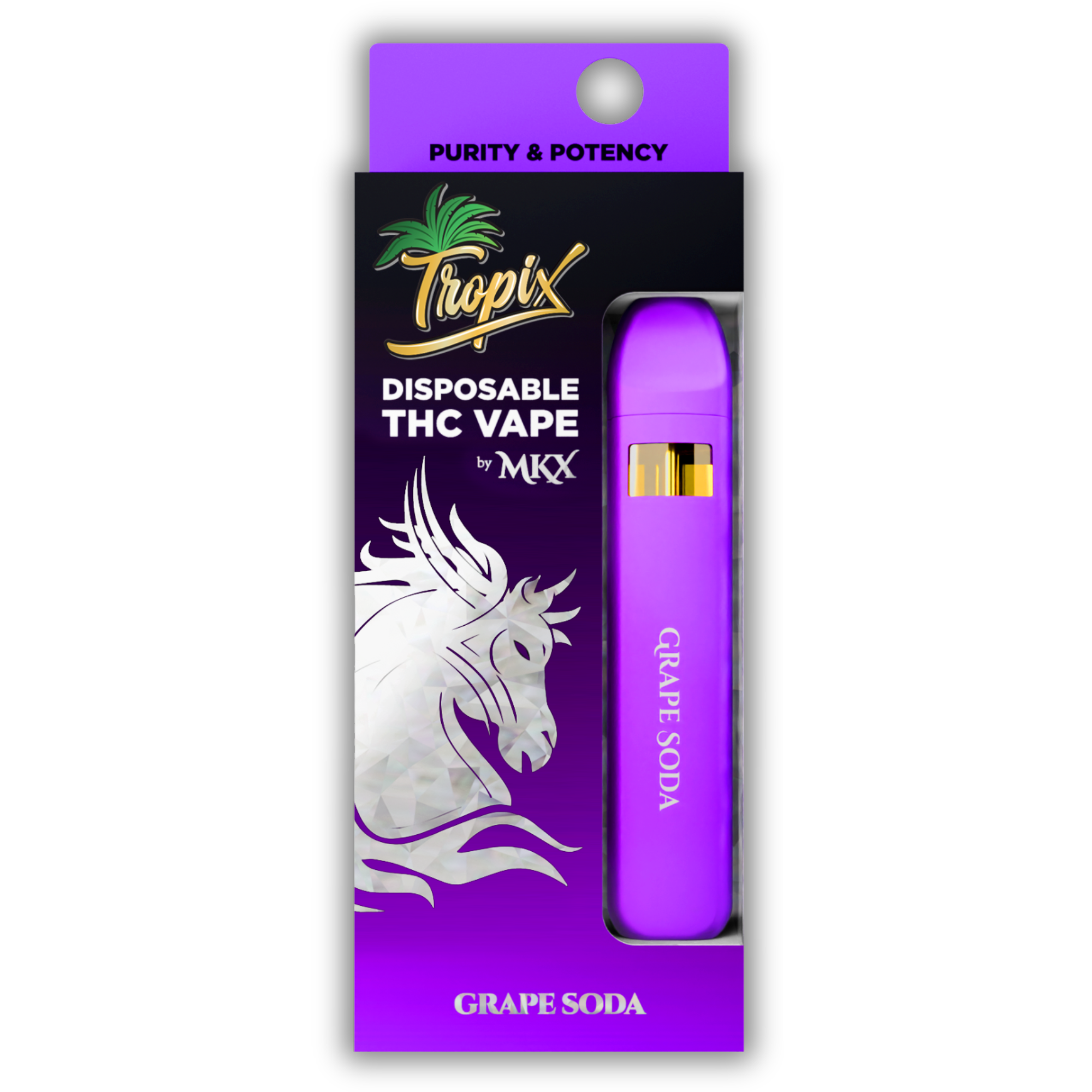Photograph of product: MKX | TropiX Disposable Vape | Grape Soda | 1g