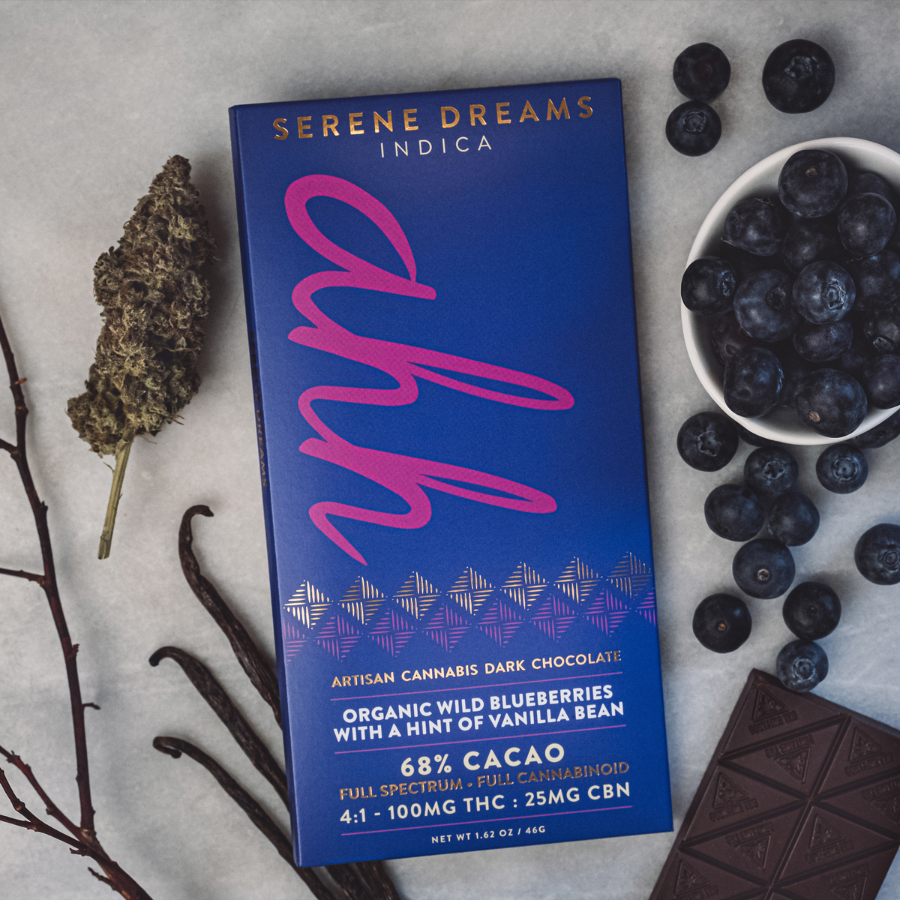 Photograph of product: Serene Dreams Blueberry Oui'd | 100mg 20 Pieces