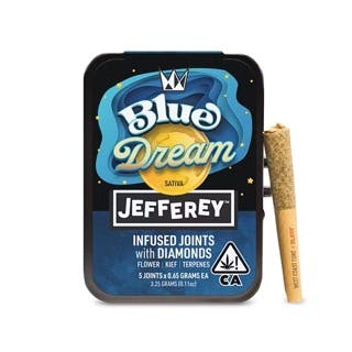 Photograph of product: Blue Dream Jefferey | .65g x 5 Pre-Roll Pack