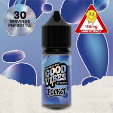 Photograph of product: Blue Raspberry Pocket Fast-Acting Syrup | 150mg - Good Vibes