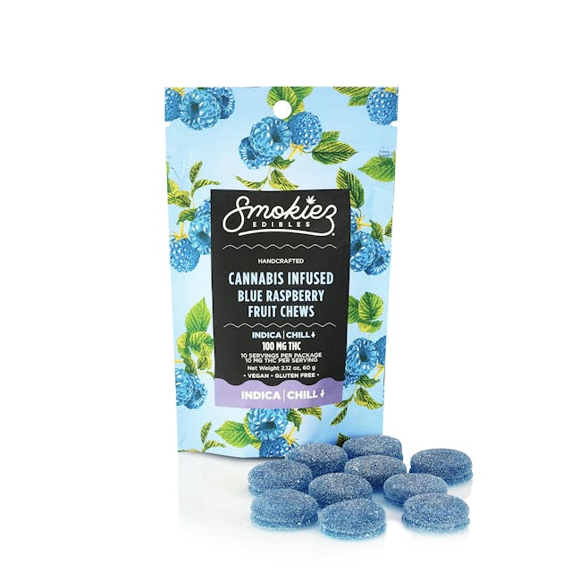 Photograph of product: Oui'd -Blue Raspberry - 100mg - Fruit Chews - Retail
