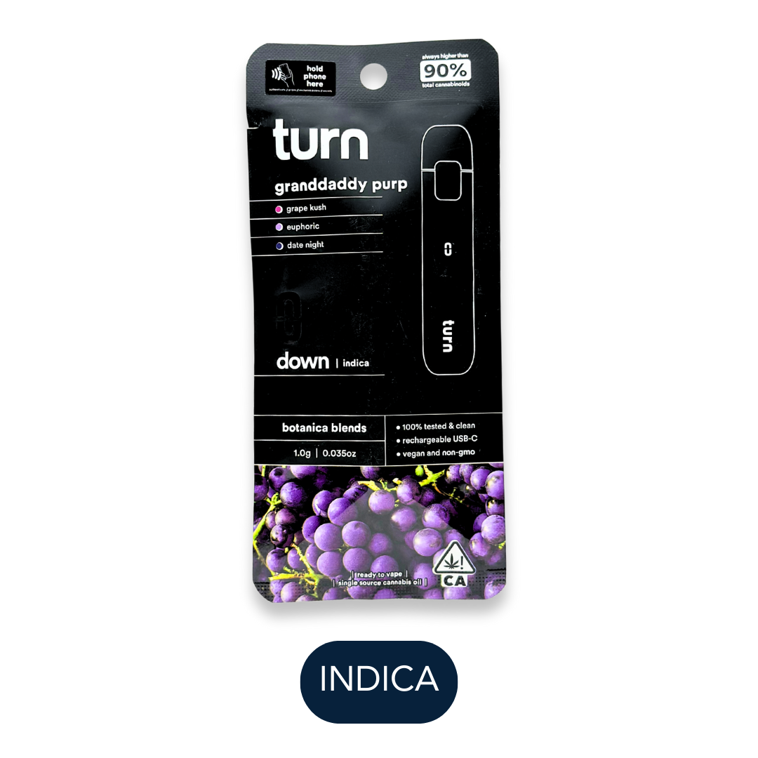 Photograph of product: Turn - Down - Granddaddy Purp I - RTU - 1.0g