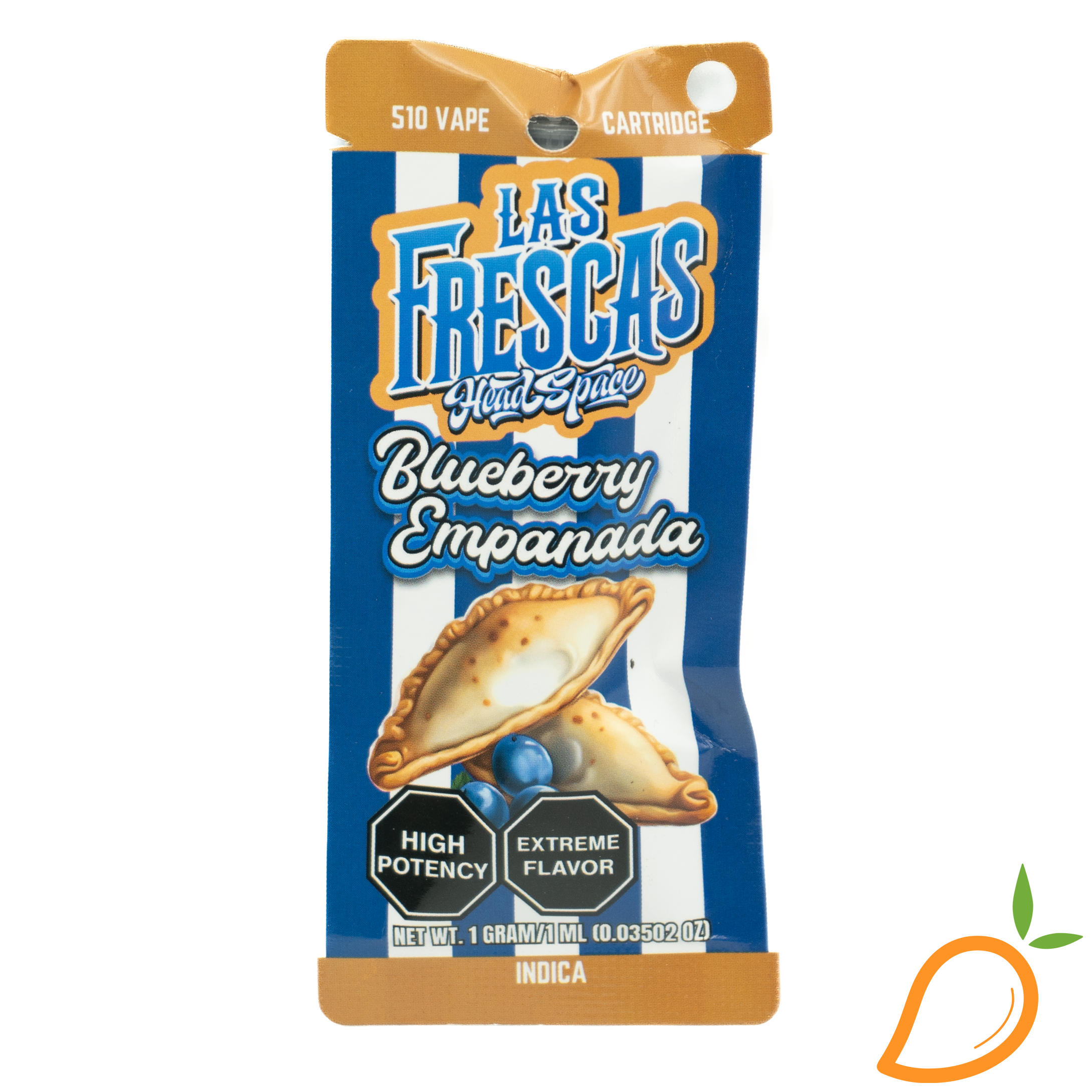 Photograph of product: 1g Blueberry Empanada Vape Las Frescas