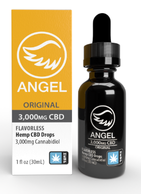 Photograph of product: Angel Drops | CBD Tincture | 3000mg | 1 fl oz | HEMP