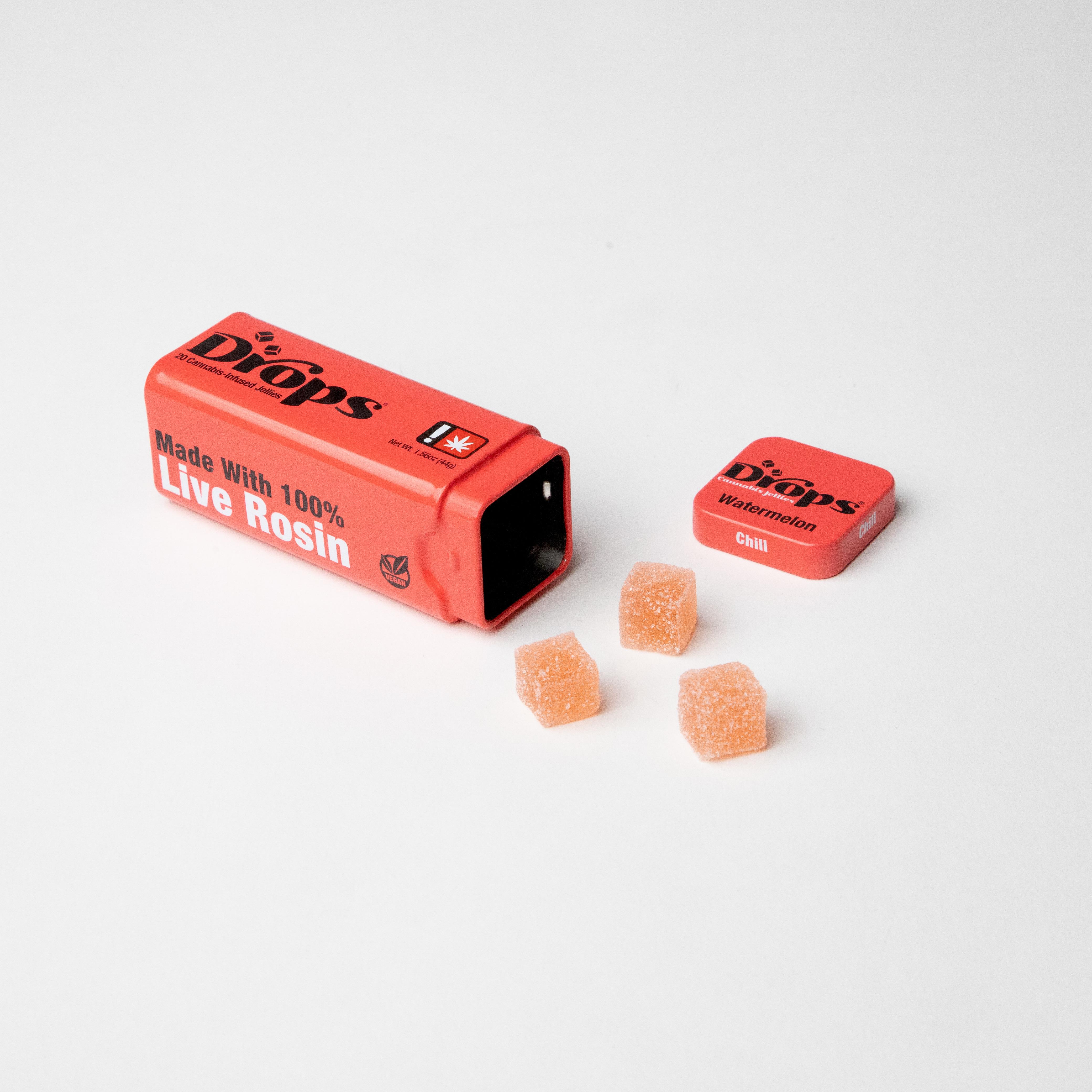 Photograph of product: Gummy - Drops 20pc - - Watermelon Oui'd
