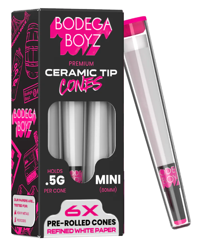 Photograph of product: Bodega Boyz | Ceramic Tip Cone | White Paper 6pk