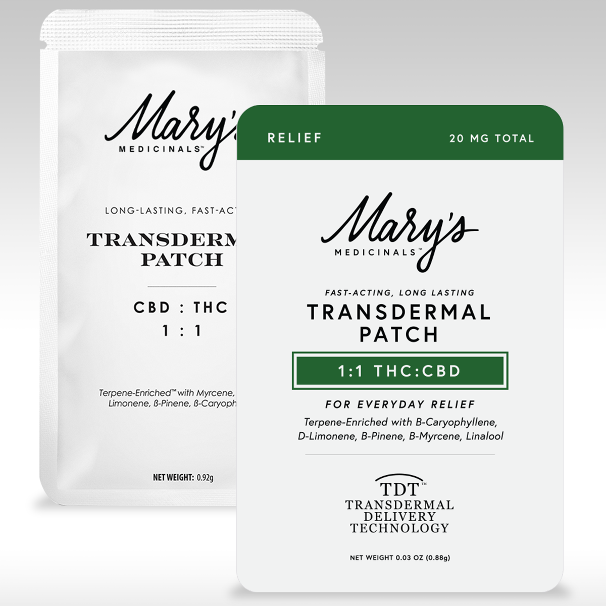 Photograph of product: Mary's Medicinals Transdermal 1:1 Patch | 20mg