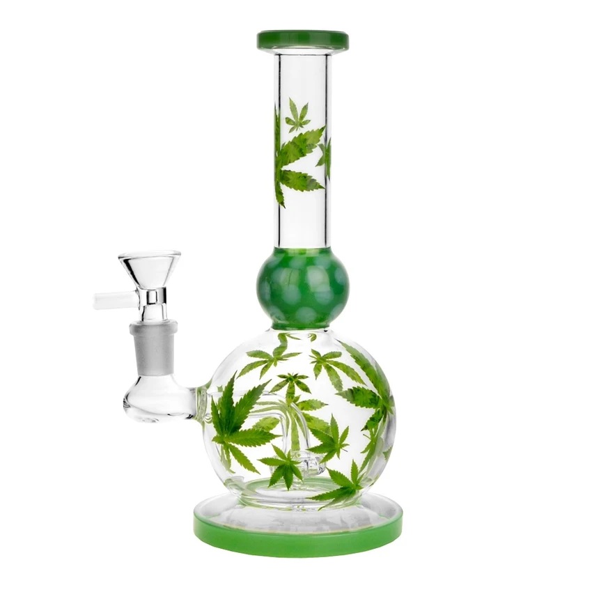 Photograph of product: Hemp Leaf Ball | Water Pipe | 8.5" | 14mm