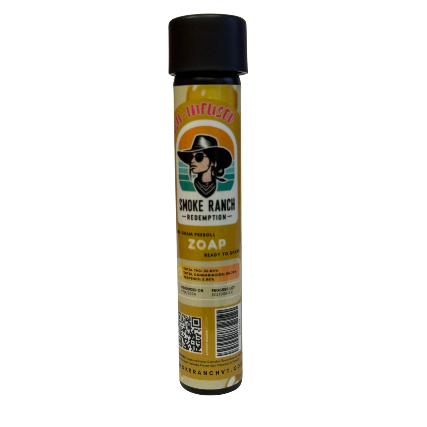 Photograph of Product: Zoap I 1g Hash Infused Pre-roll I Smoke Ranch Redemption