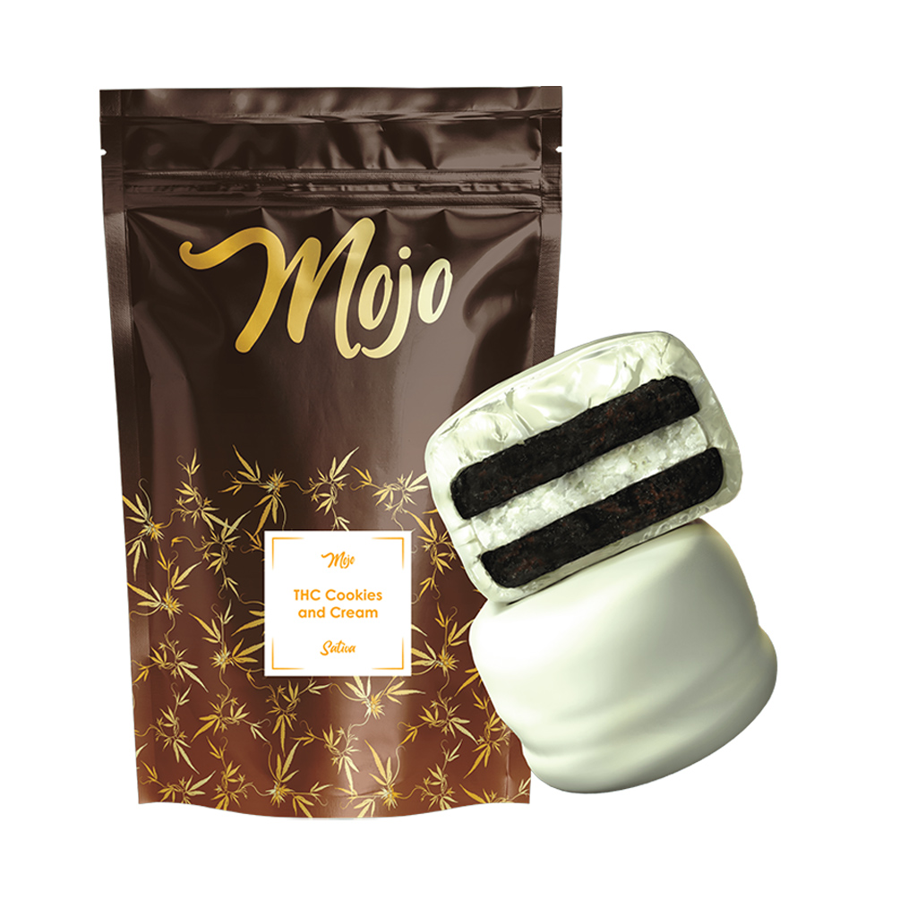 Photograph of product: Cookies N Cream Bites | 200mg Chocolate Bites | Mojo