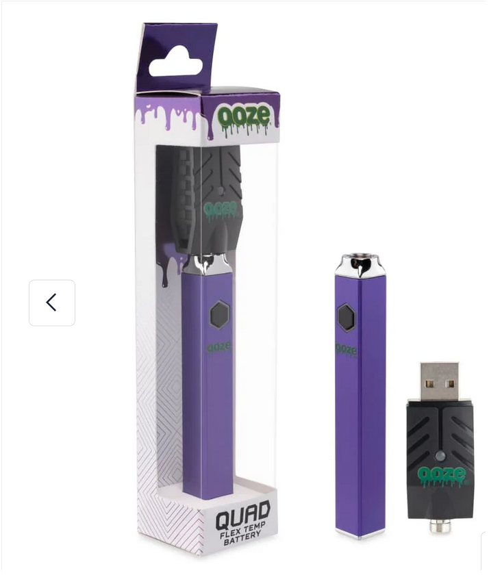 Photograph of product: Ooze | Quad 510 Battery | Purple