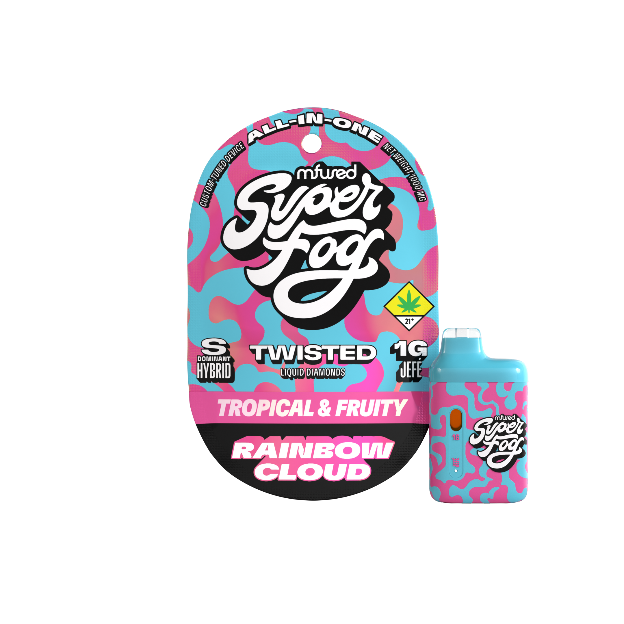 Photograph of product: Mfused Twisted - Rainbow Cloud (S)  - Vape - Dist Dispo - 1g