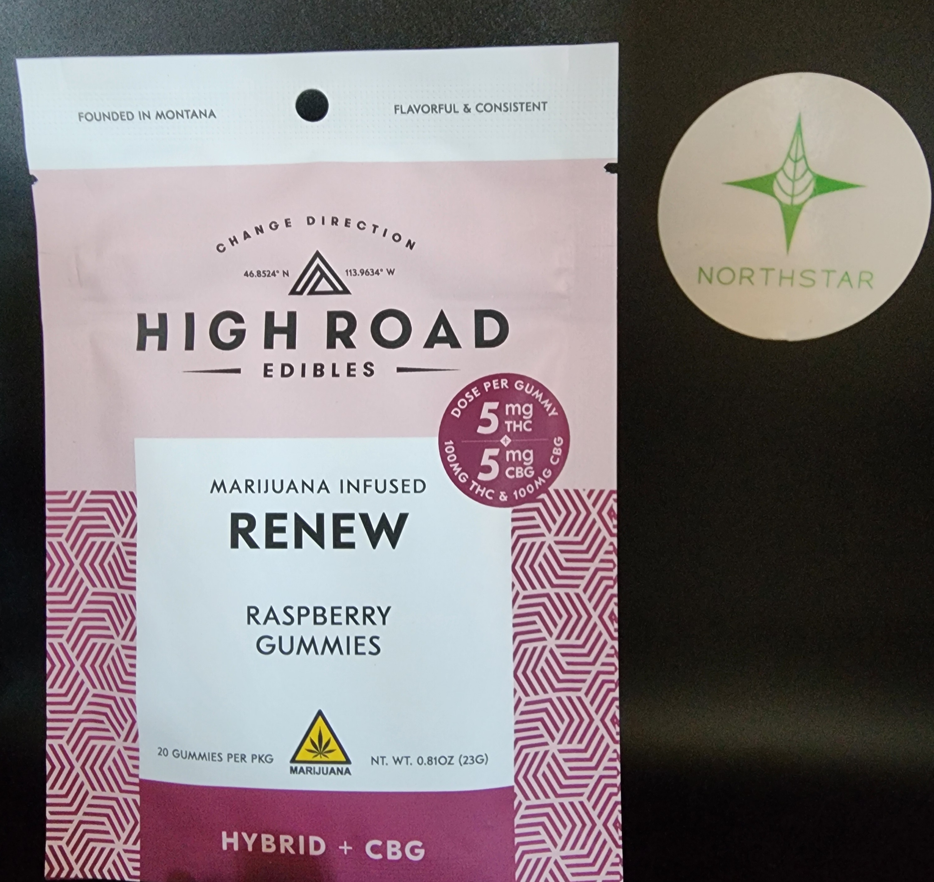Photograph of product: 1:1 CBG Renew Gummies - High Road Edibles
