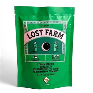 Photograph of product: LOST FARM - GUMMIES ROSIN - 100MG - 10PK - BUBBA FETT, WATERMELON - Oui'd