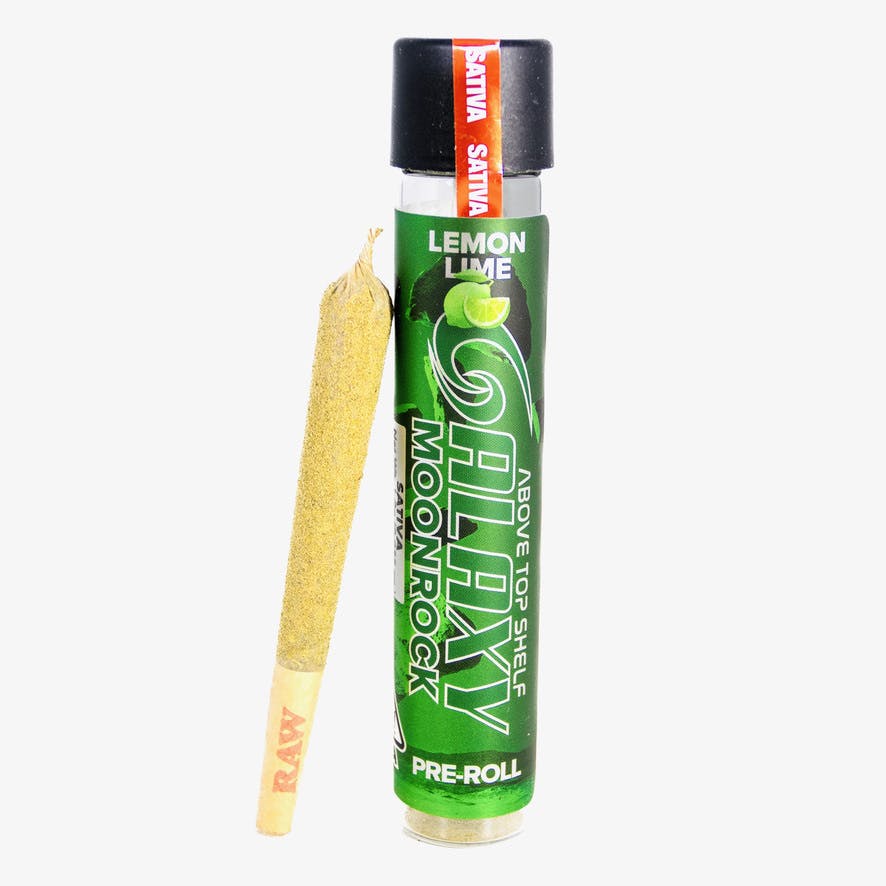 Photograph of product: GALAXY: LEMON LIME MOONROCK PRE-ROLL 1G
