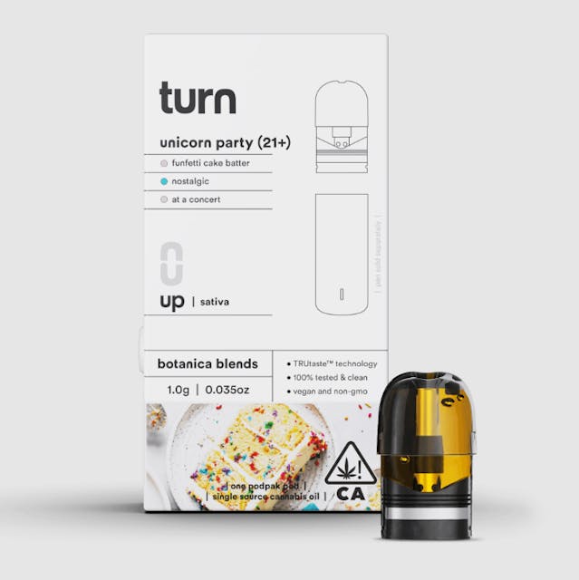 Photograph of product: Turn Up Botanica Blends POD | 1g - Unicorn Party (21+) - Oui'd - 