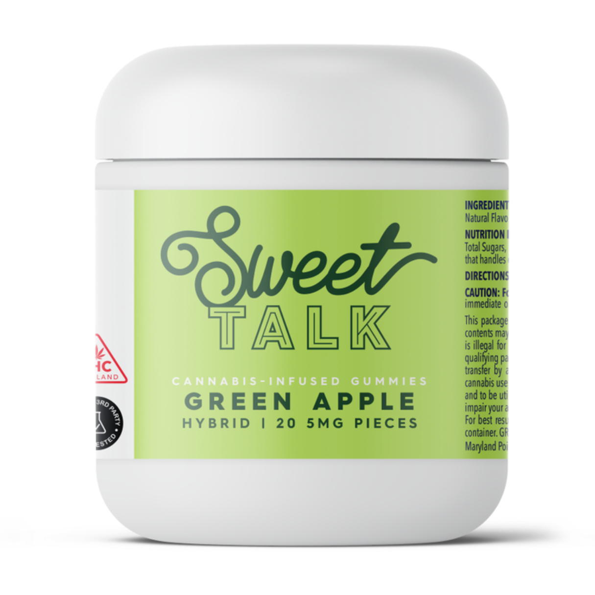 Photograph of product: Green Apple Sweet Talk Gummies (10mg/100mg)(Trulieve)