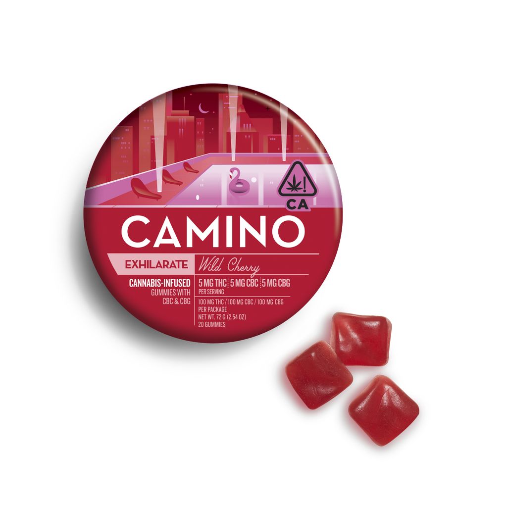 Photograph of product: Wild Cherry Exhilarate 5:5:5 Gummies - ["100mg"]