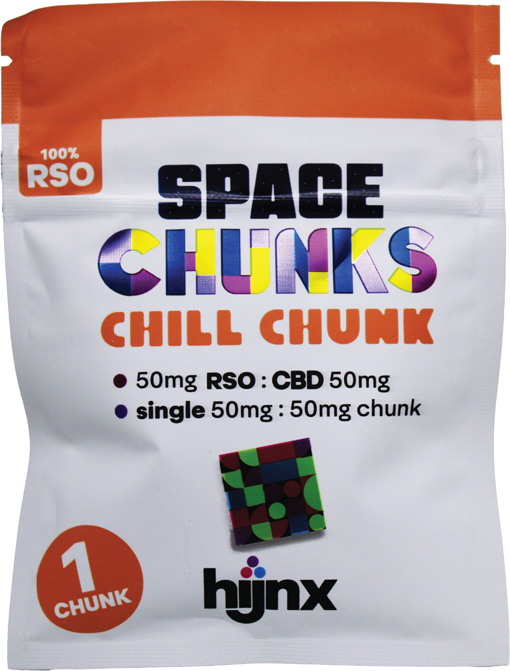 Photograph of product: Gummy | HIJNX | Space Chunk 1:1 [CBD/TH-oui] [1pk/50mg]
