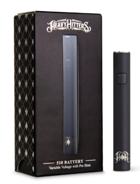 Photograph of product: HEAVY HITTERS - Matte Black Battery 510 Thread