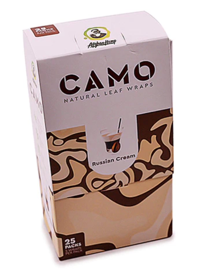 Photograph of product: Camo | Natural Leaf Wraps | Self-Rolling | Russian Cream