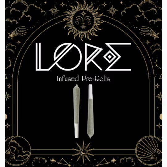 Photograph of product: LORE 1g TH-ouia Infused Prerolls  (2 x - Skywalker Gushmints